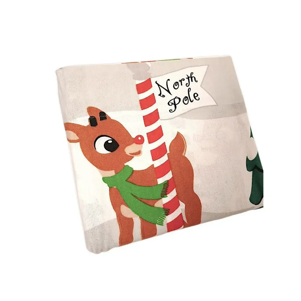 Rudolph‎ The Red Nosed Reindeer FULL Flannel Sheet Set 100% Cotton New Christmas